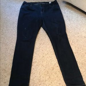 Extra dark wash, size 18 tall jeans